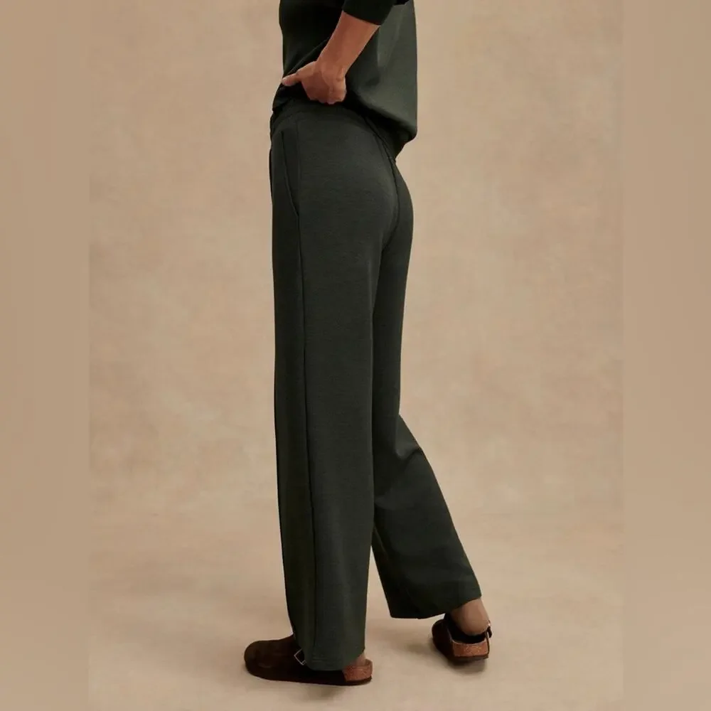 Varley The Wide Leg Pant 30 in Olive Marl M - Picture 4 of 6